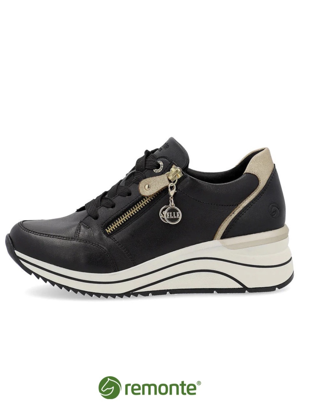 remonte® DOT03 Eleni sneakers blk and gold
